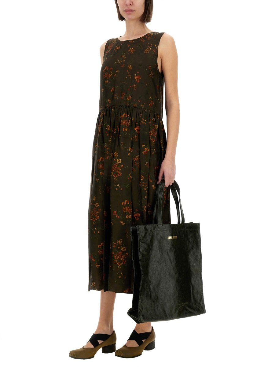 Uma Wang Floral Printed Sleeveless Midi Dress