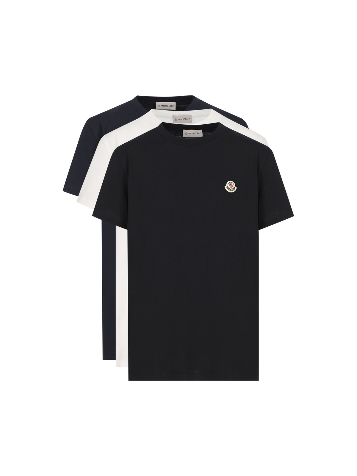 Moncler Enfant Pack Of Three Logo Patch T-Shirts