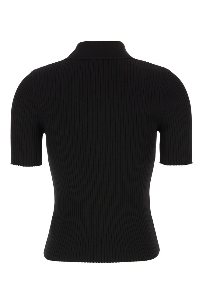 COURRÈGES 쿠레주 아이코닉 립 니트 폴로 셔츠