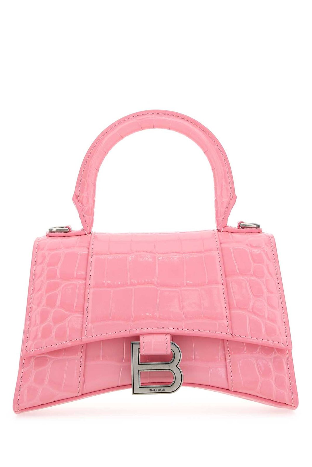 Balenciaga Hourglass XS Logo Plaque Tote Bag
