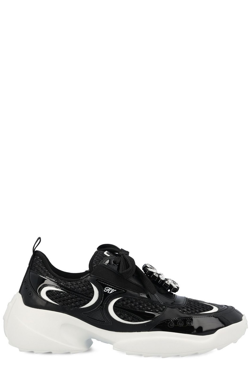 Roger Vivier Embellished Lace-Up Sneakers