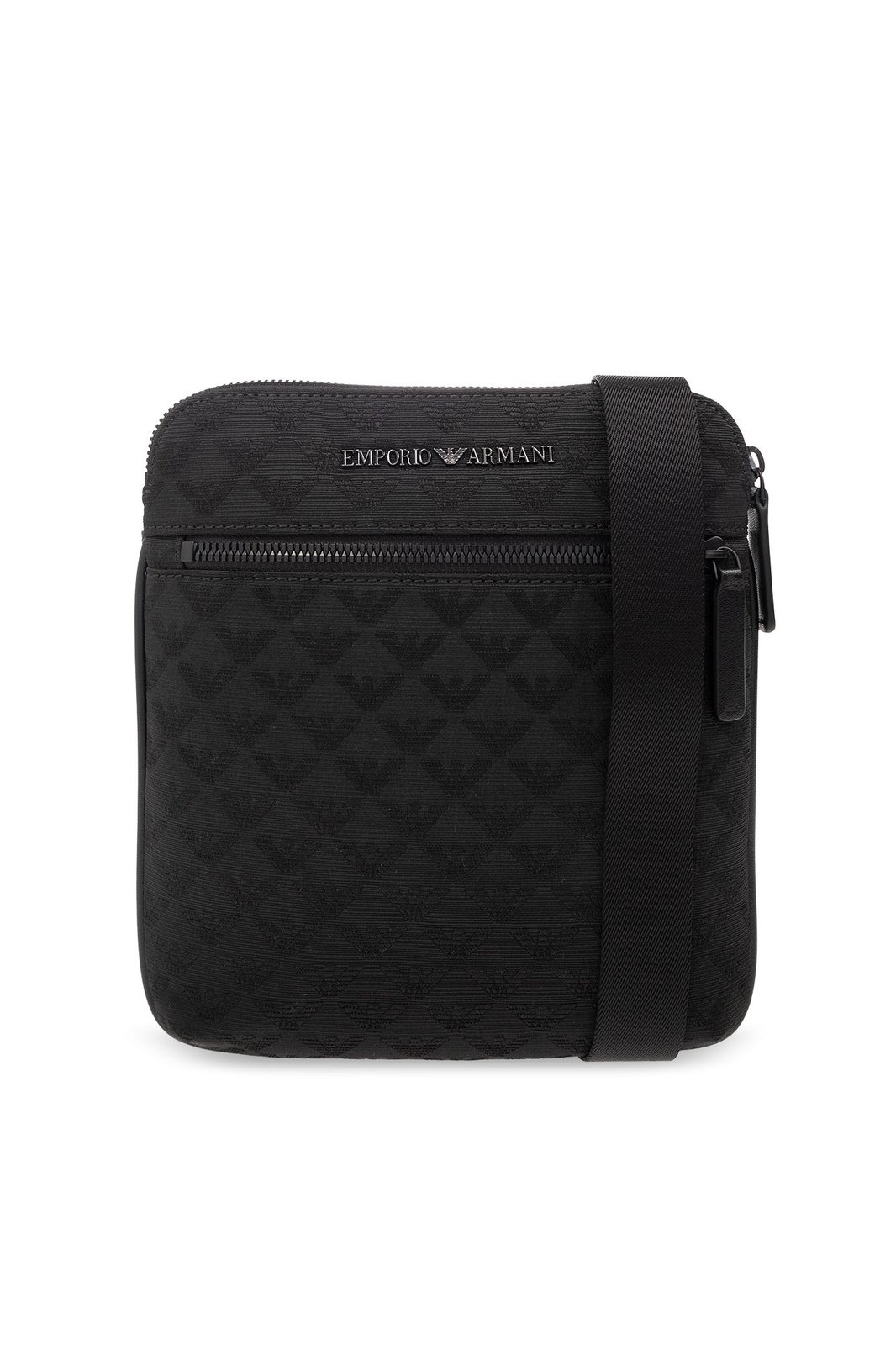 EMPORIO ARMANI ブラック バッグ Emporio Armani Emporio Armani All-Over Jacquard Eagle Flat