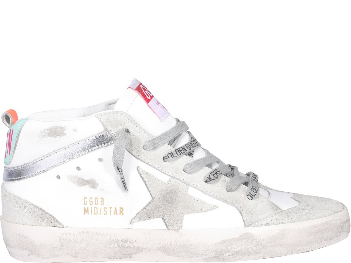 Golden Goose Deluxe Brand Mid Star Lace-Up Sneakers – Cettire