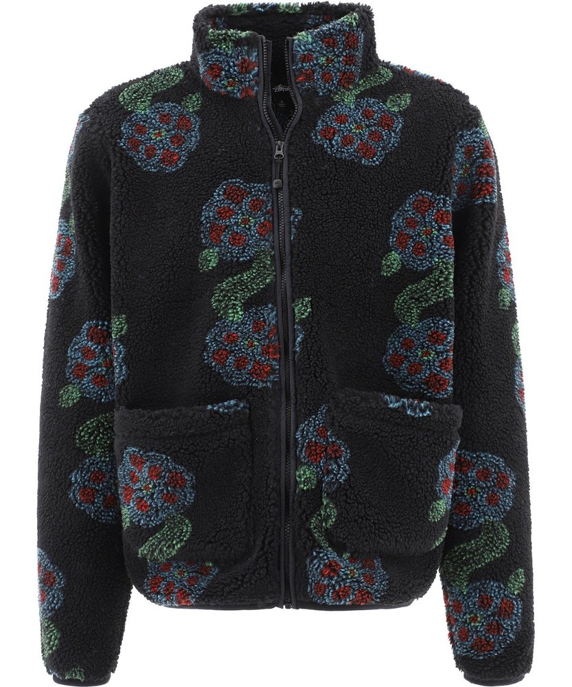 stussy Flor Sherpa Mock Neck