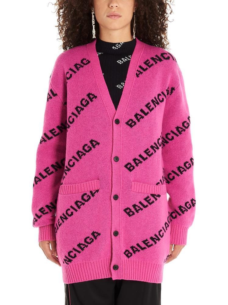 Balenciaga Jacquard Logo Cardigan Balenciaga Jacquard Logo Cardigan