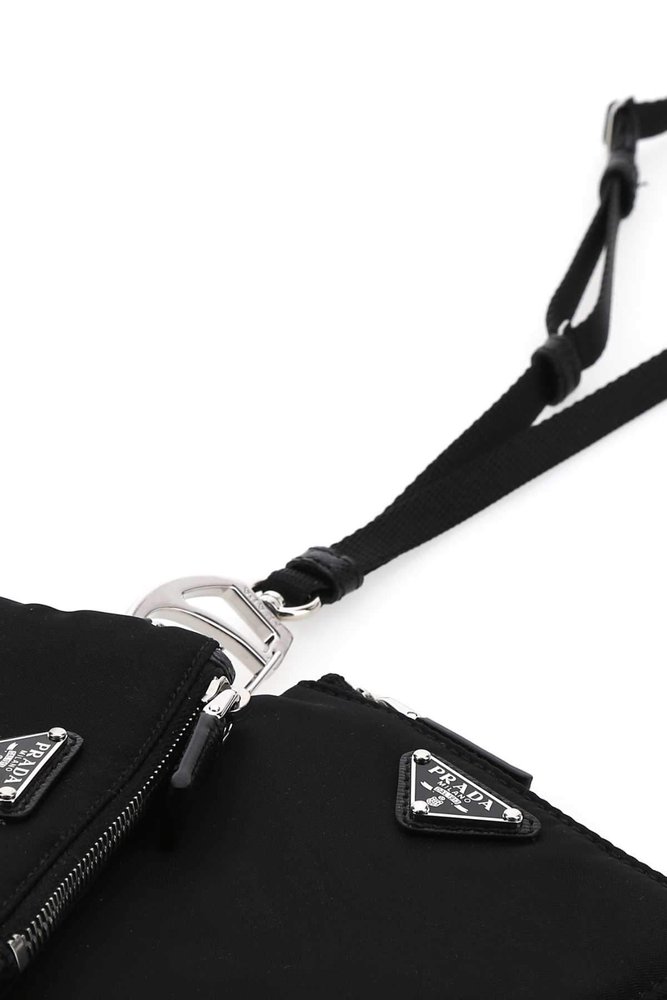 【PRADA】リナイロンポーチ ストラップ PRADA】プラダ Re-Nylon ナイロン ポーチ 三角ロゴ ストラップ