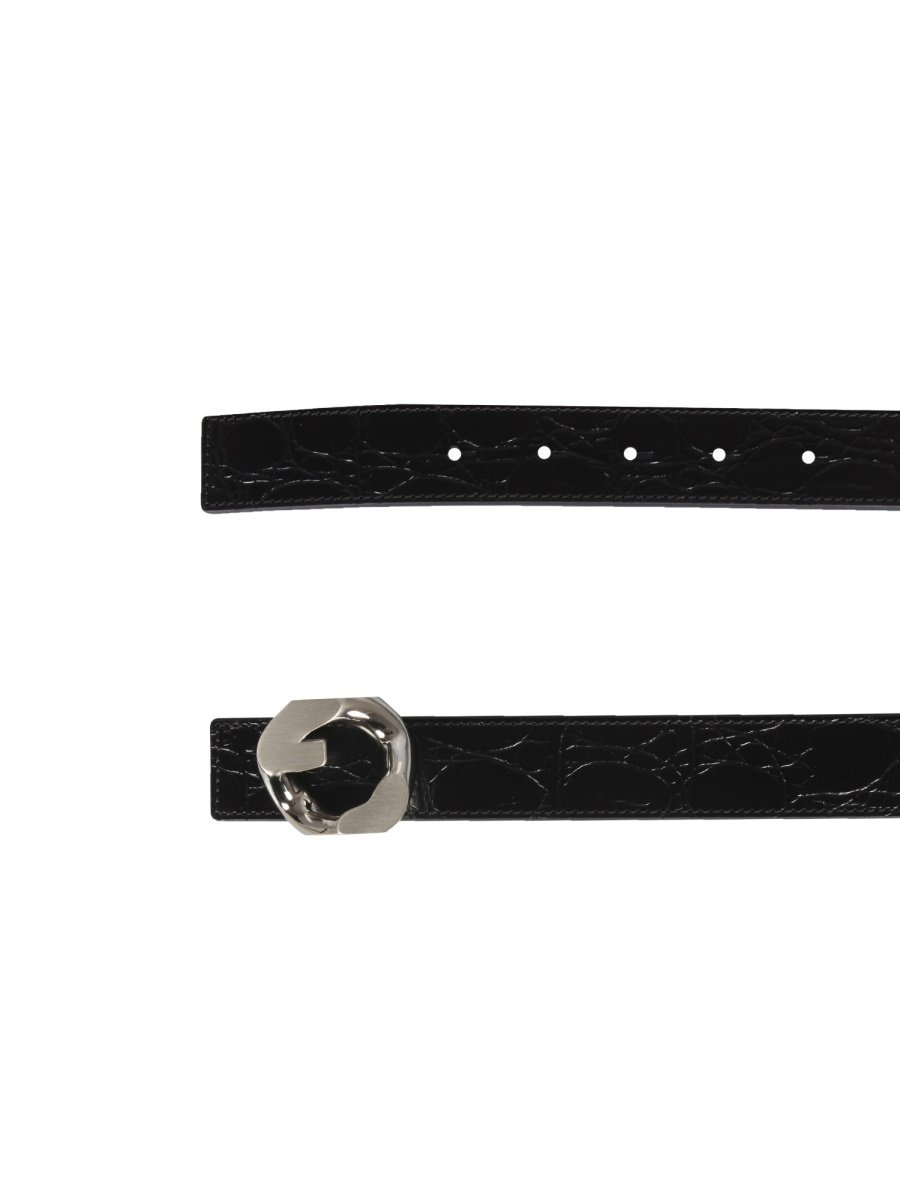 ベルト GIVENCHY SS21 BELT WITH G CHAIN BUCKLE (BB406EB13D_001) Givenchy - Reversible G Chain leather belt Givenchy