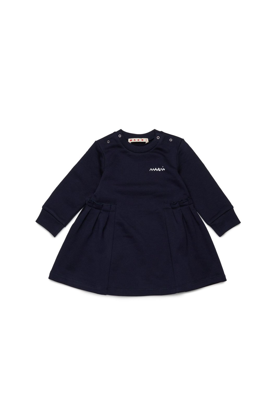 Marni Kids Logo Printed Fleece Midi Dress