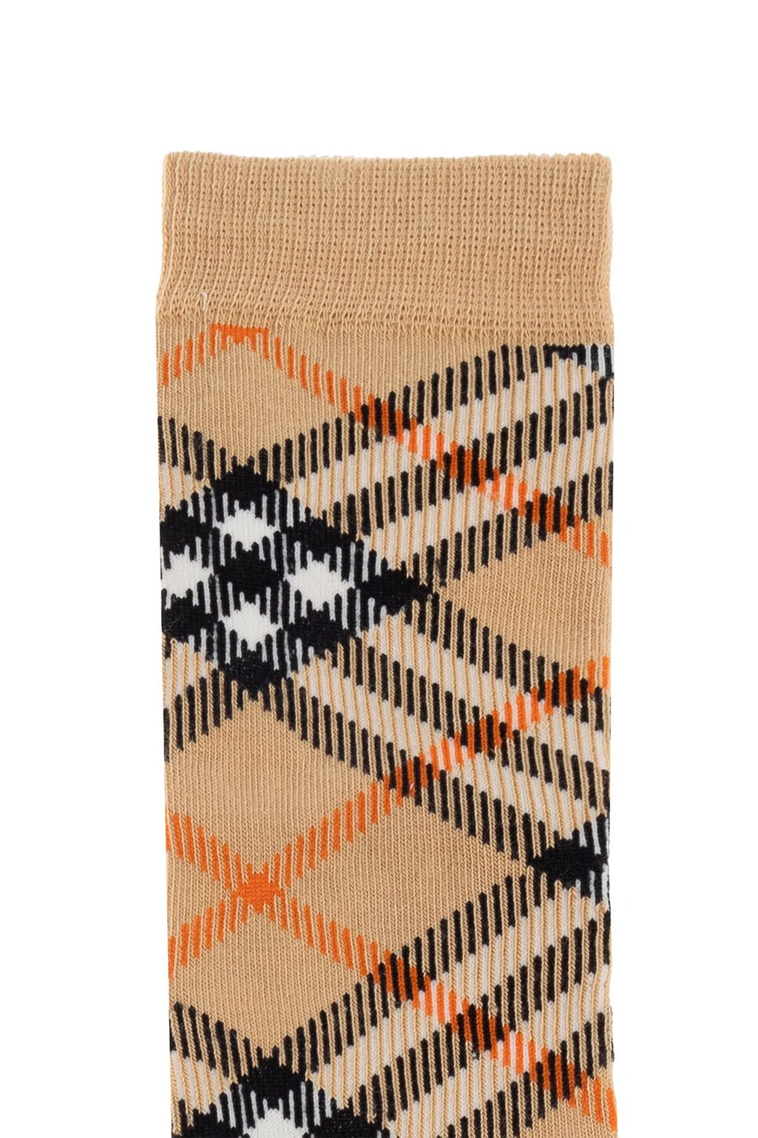 Burberry Kids Checked Ribbed-Knit Socks