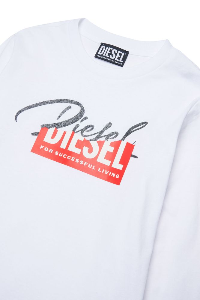 Diesel Kids 티를리튼 로고 긴팔 티셔츠