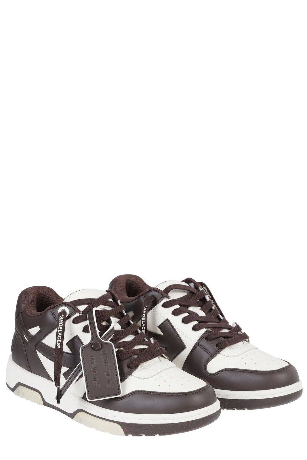 Off-White Out Of Office Round Toe Lace-Up Sneakers