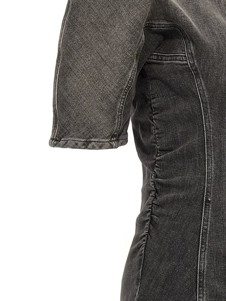 Ganni Tint Edge Denim Mini Dress  Cettire