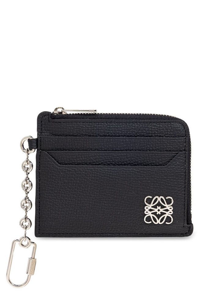 カードケース・名刺入れ LOEWE ANAGRAM CARD HOLDER IN TAUPE WITH CHAIN Loewe - Anagram leather card holder Loewe