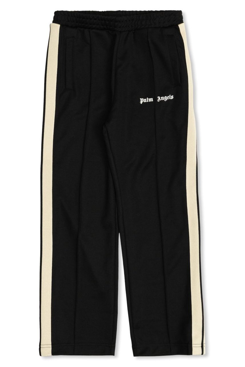 Palm Angels Kids Logo Printed Jersey Sweat Pants