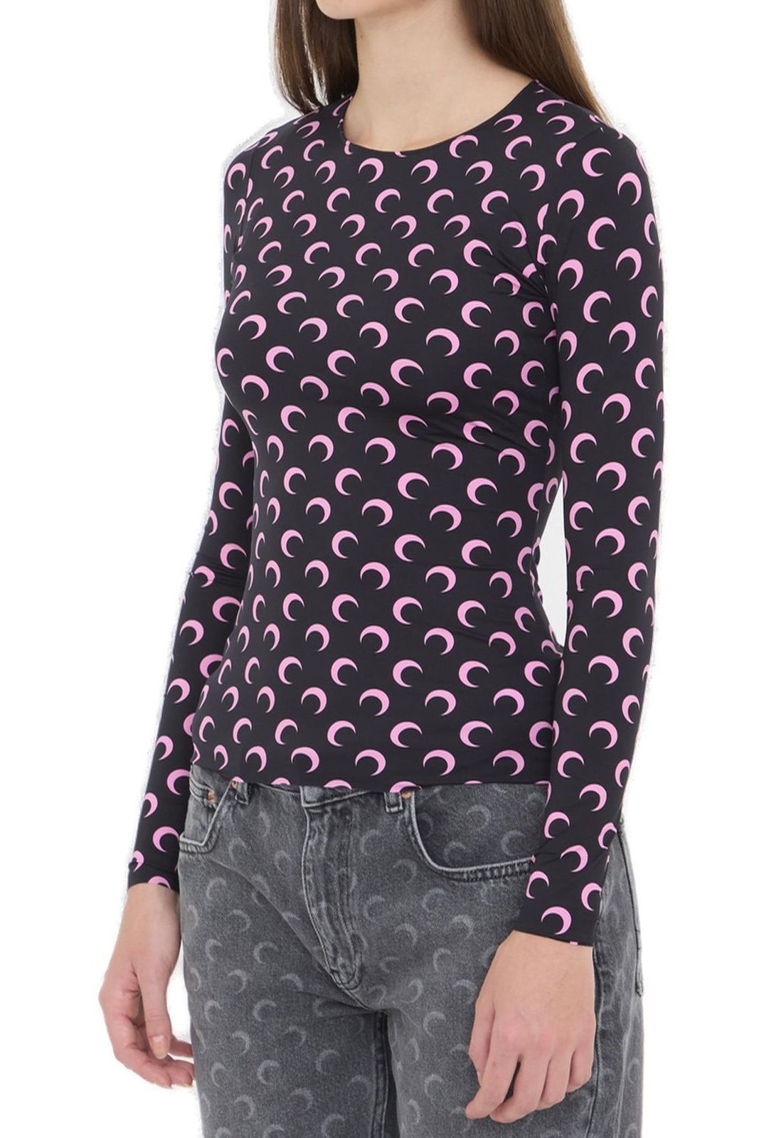 Marine Serre Moon Printed Crewneck T-Shirt