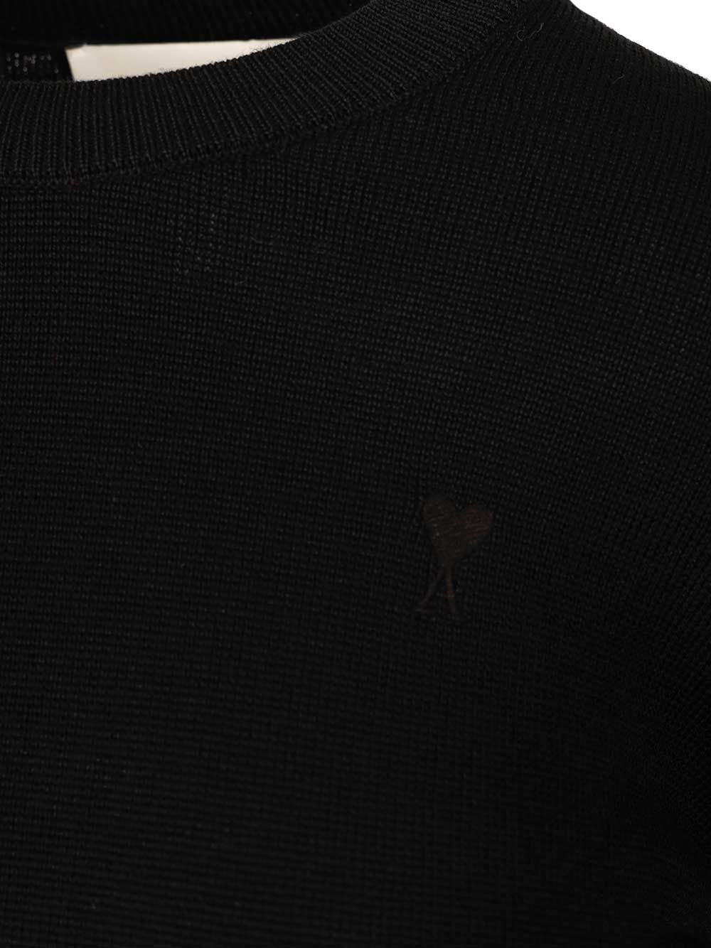 AMI Paris Logo Embroidered Crewneck Jumper