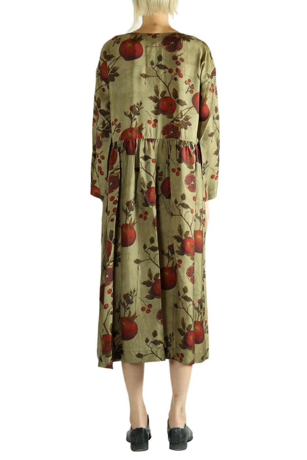 Uma Wang Floral Printed Long-Sleeved Dress