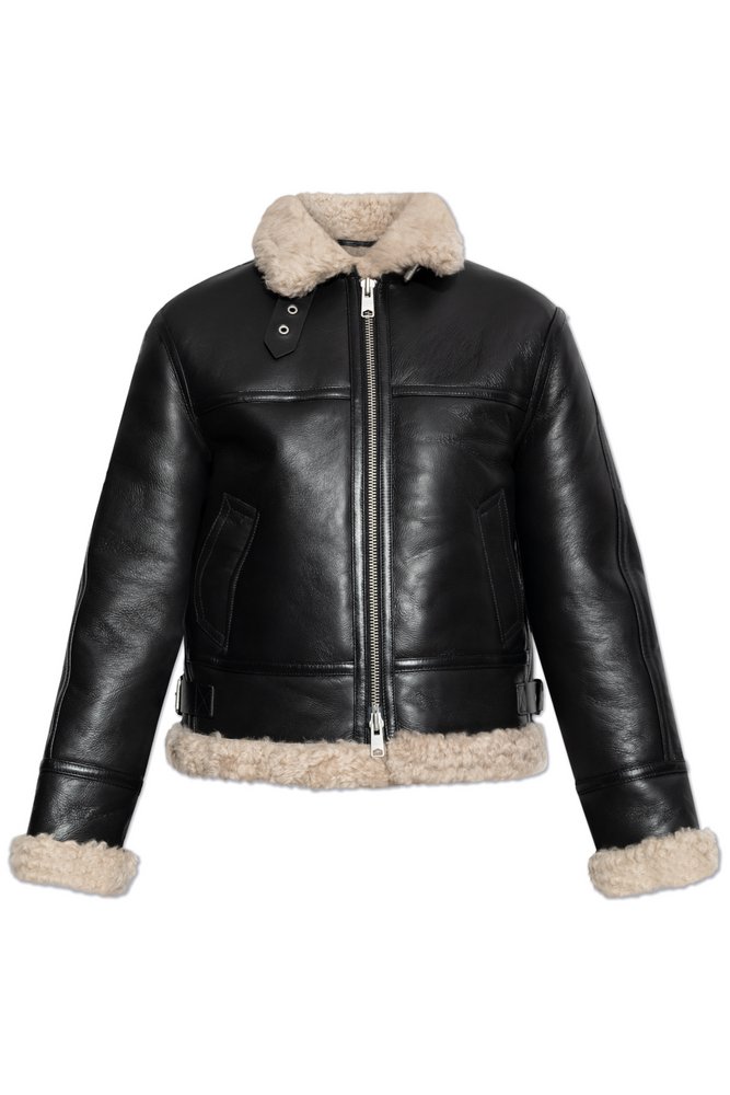 ジャケット・アウター AllSaints Lorel leather jacket Allsaints Lorel Leather Zip-Up Jacket – Cettire