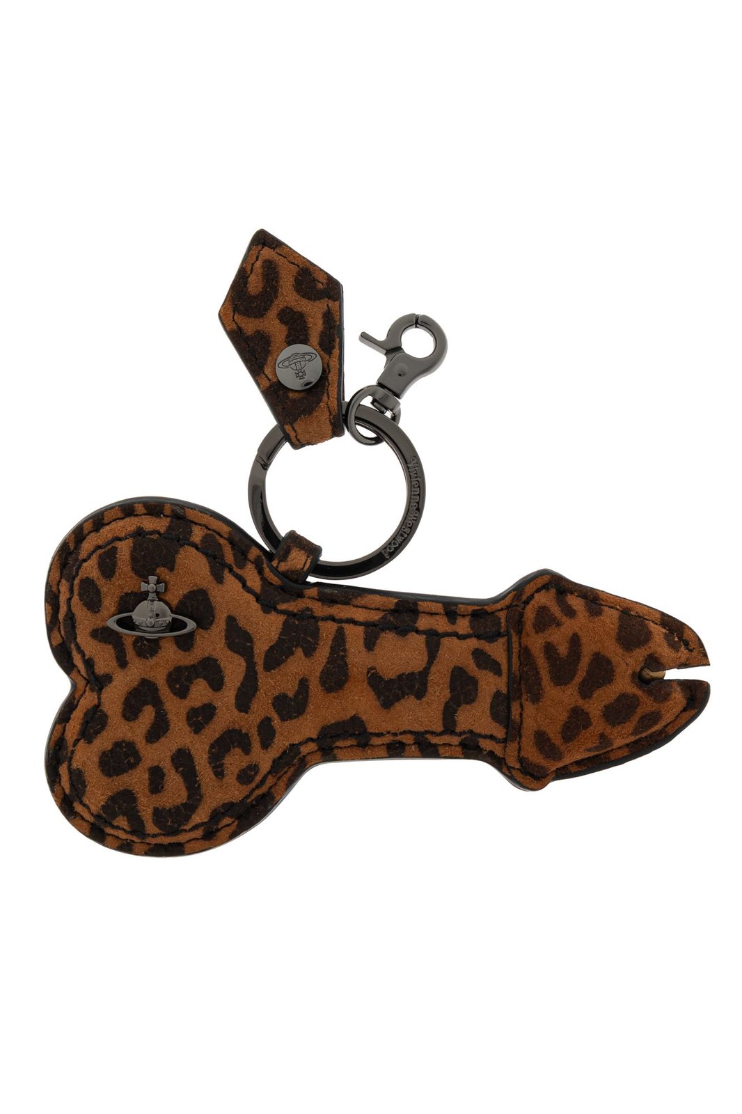Vivienne Westwood Leopard-Printed Logo Plaque Keyring