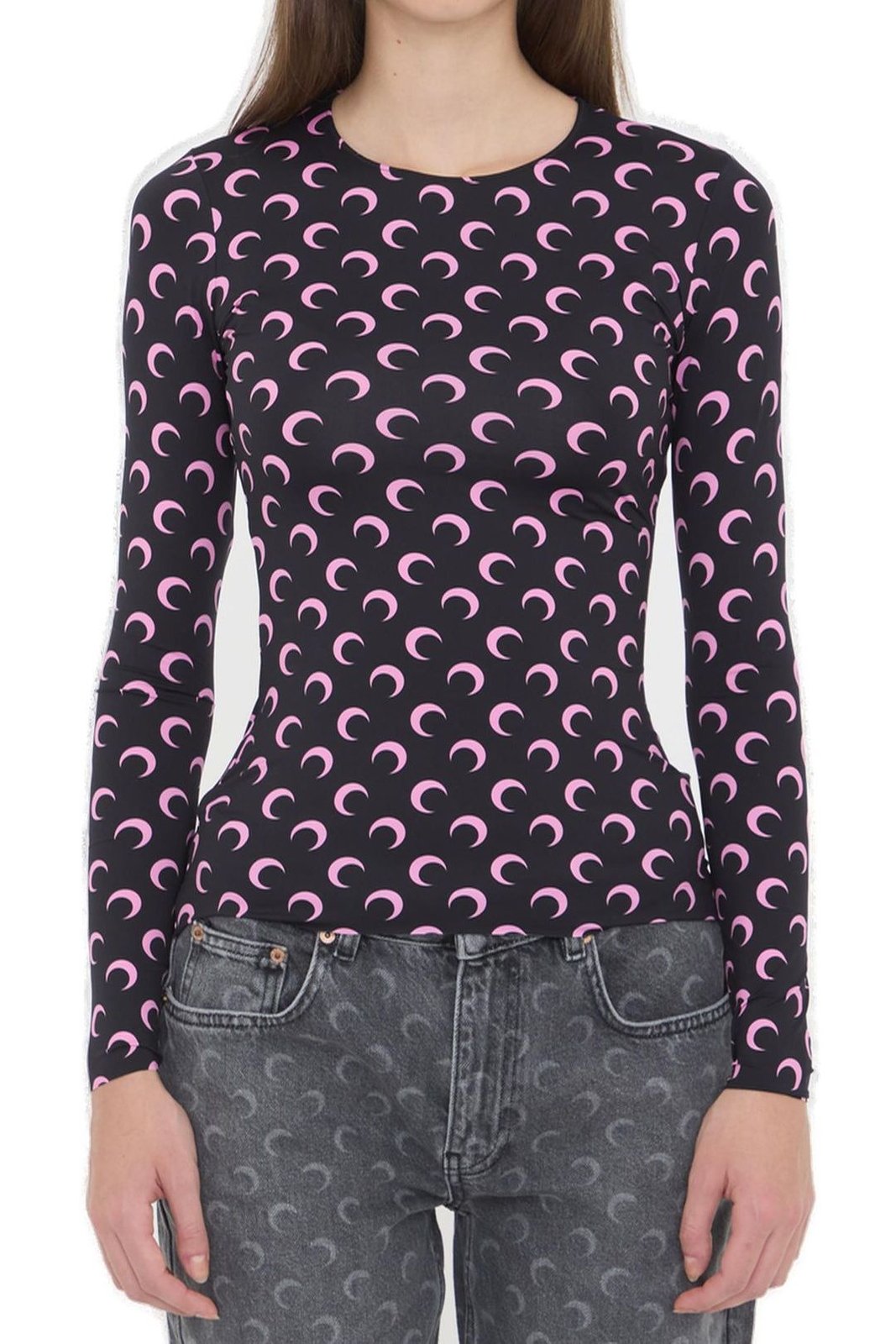 Marine Serre Moon Printed Crewneck T-Shirt