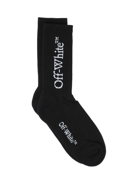 Off-White Bookish Logo Detailed Socks