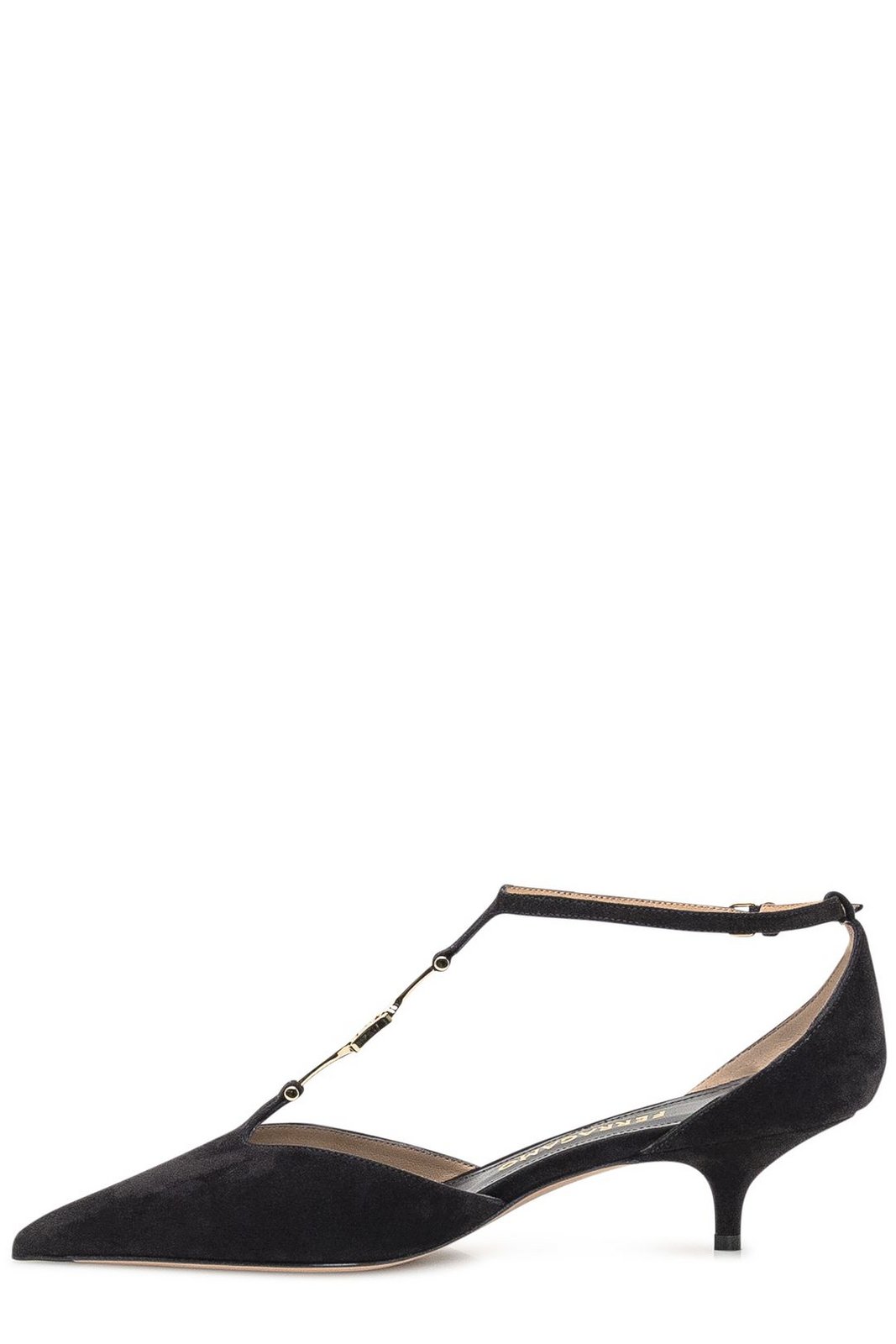 Ferragamo F Buckle T-Strap Pumps