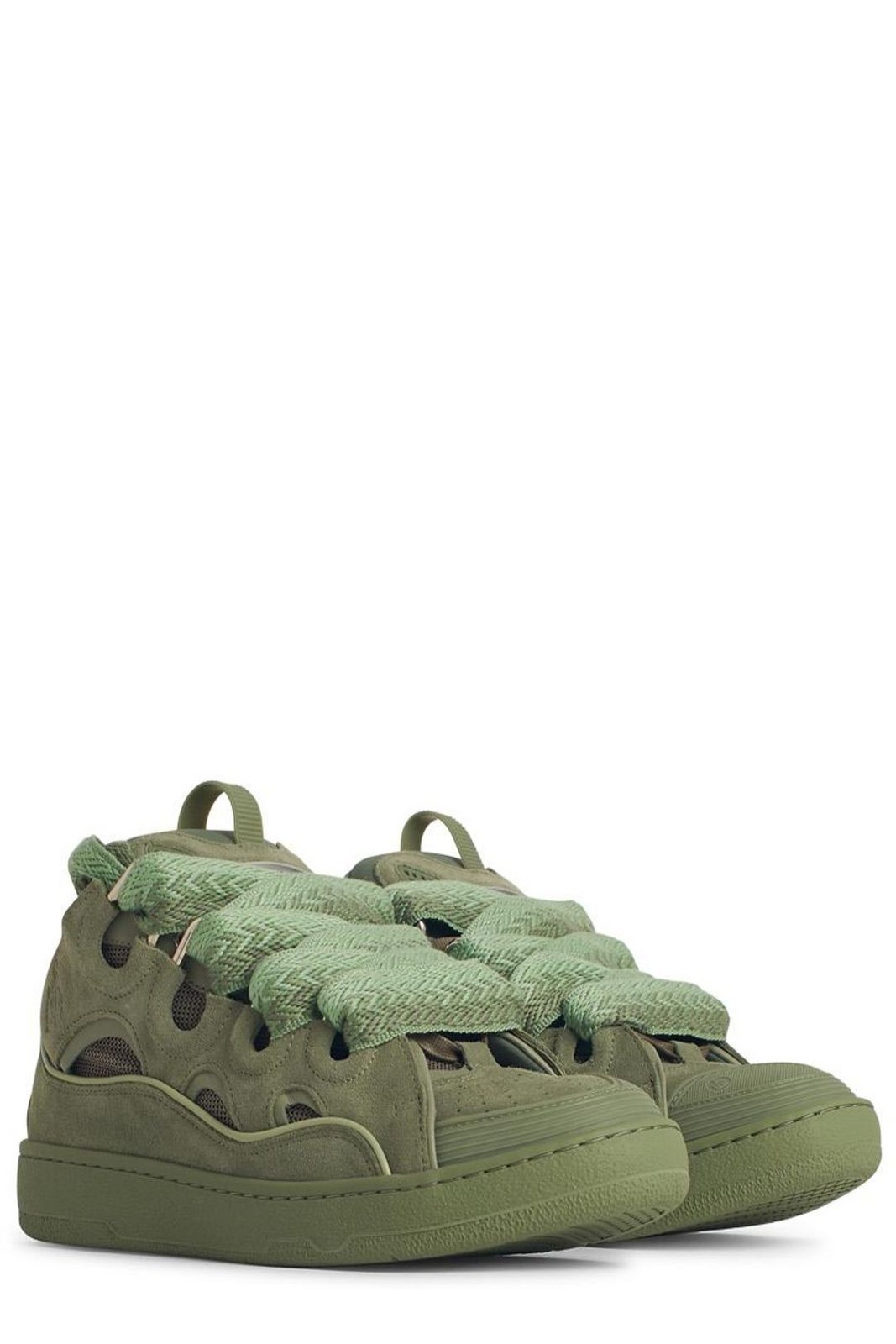 Lanvin Curb Lace-Up Sneakers