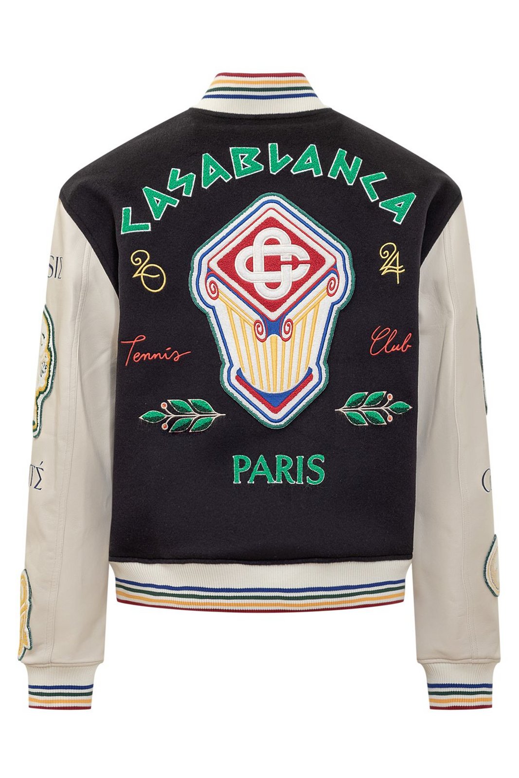 Casablanca Chenille Panelled Patchwork Bomber Jacket