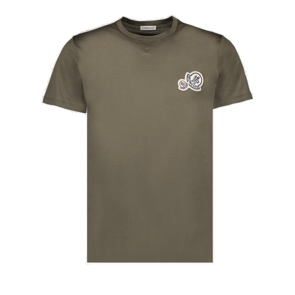 Moncler Double Logo Patch Crewneck T-Shirt – Cettire