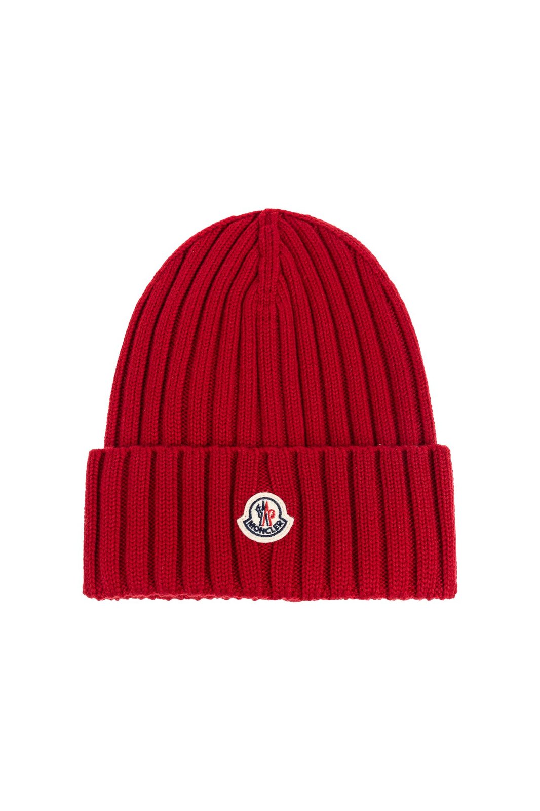 Moncler Logo Patch Ribbed Beanie