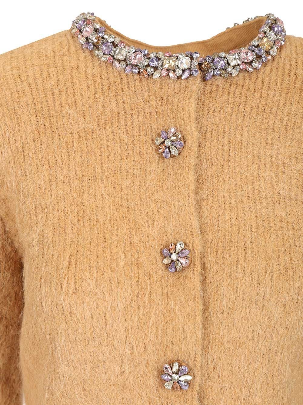 Self-Portrait Embellished Trim Cardigan