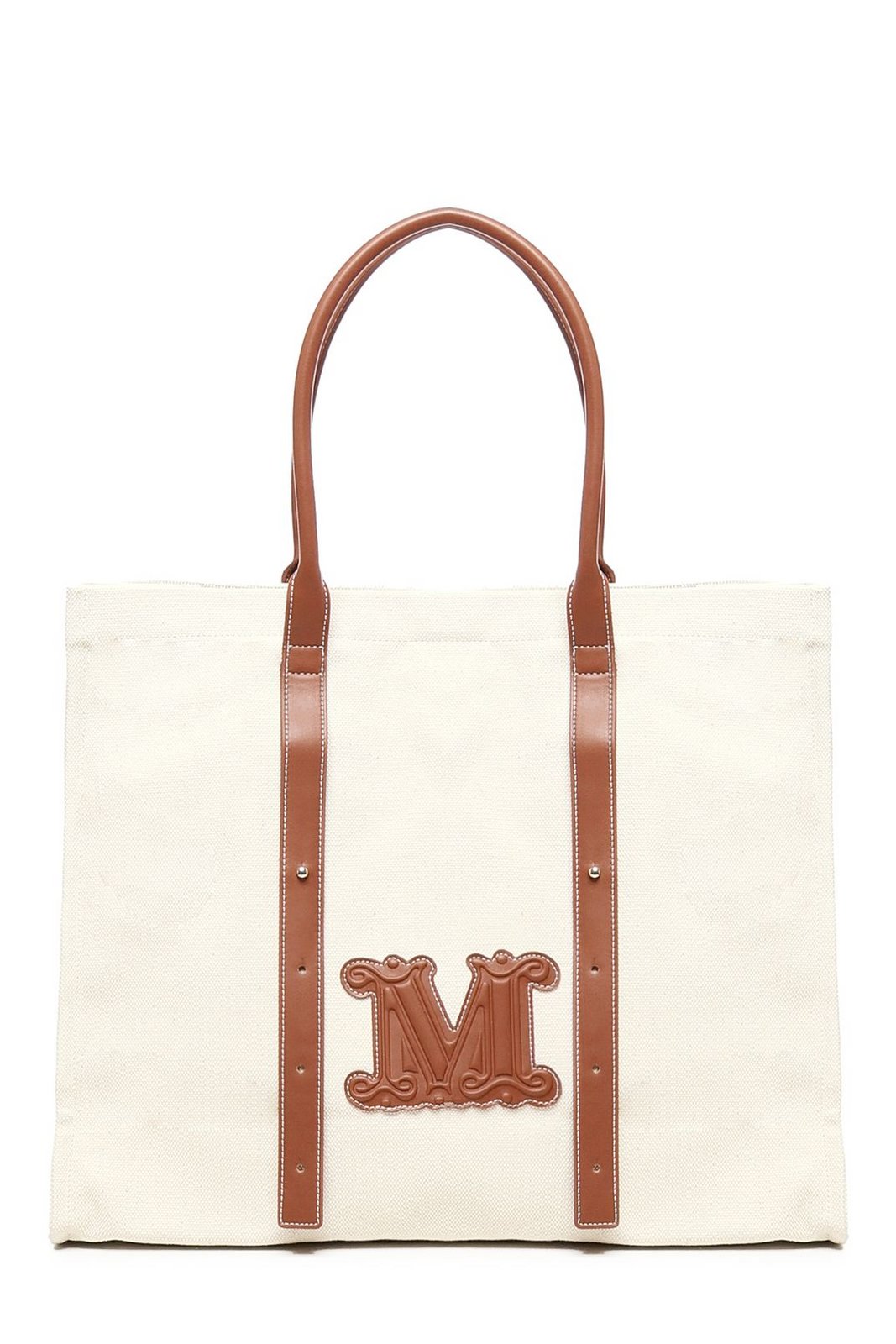 【送料&関税込】Max Mara Logo Detailed Top Handle Bag Max Mara Max Mara Logo Patch Top Handle Bag - Tote Bags