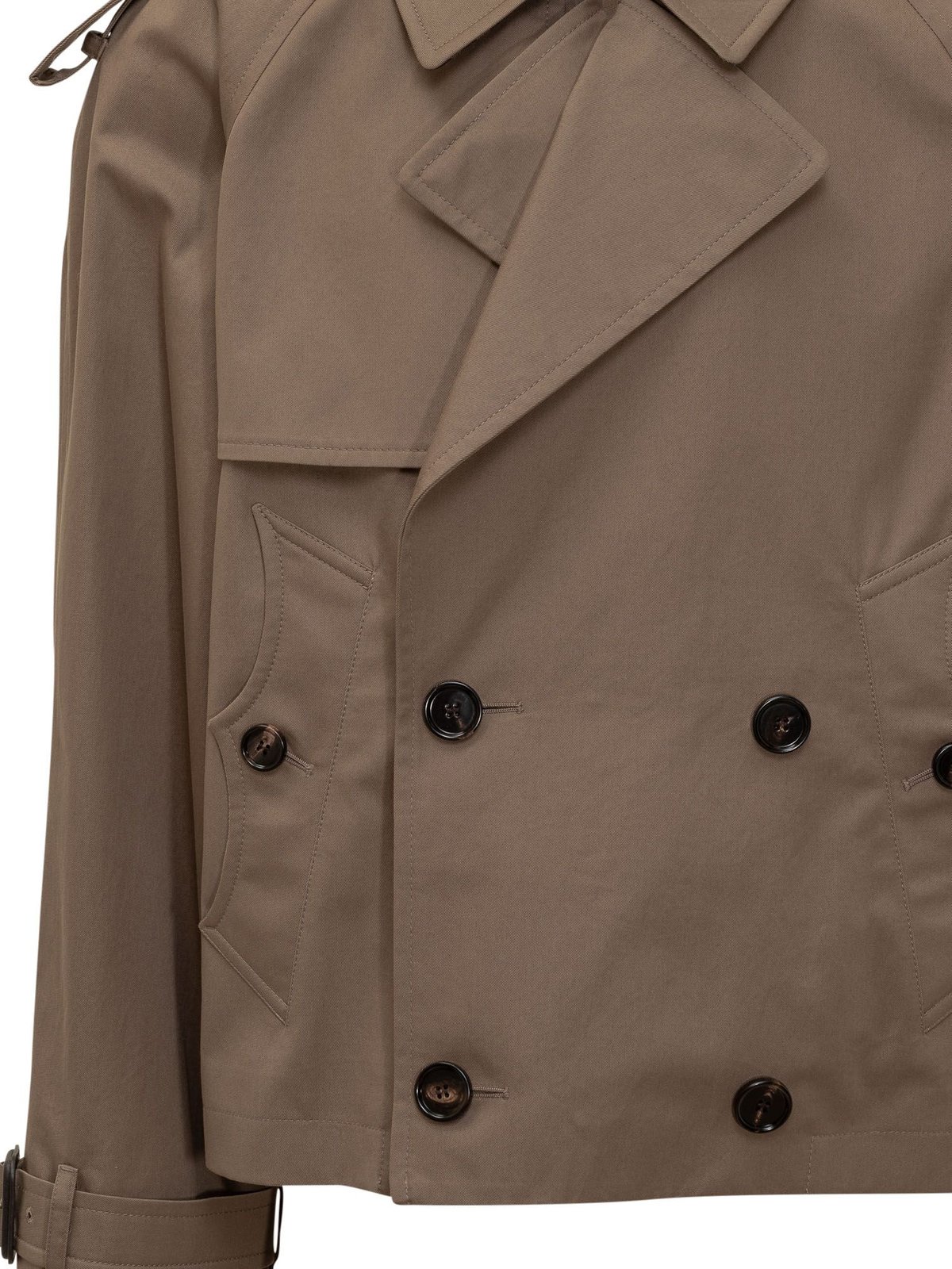 Burberry Cropped Gabardine Trench Jacket