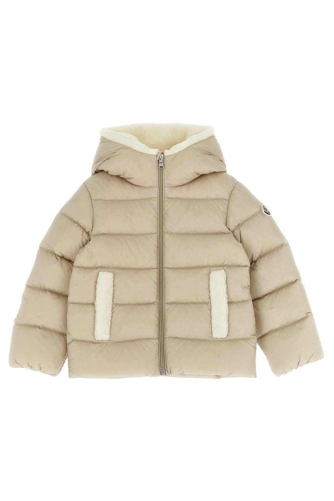 Moncler Enfant Borgan Teddy-Trimmed Hooded Down Jacket