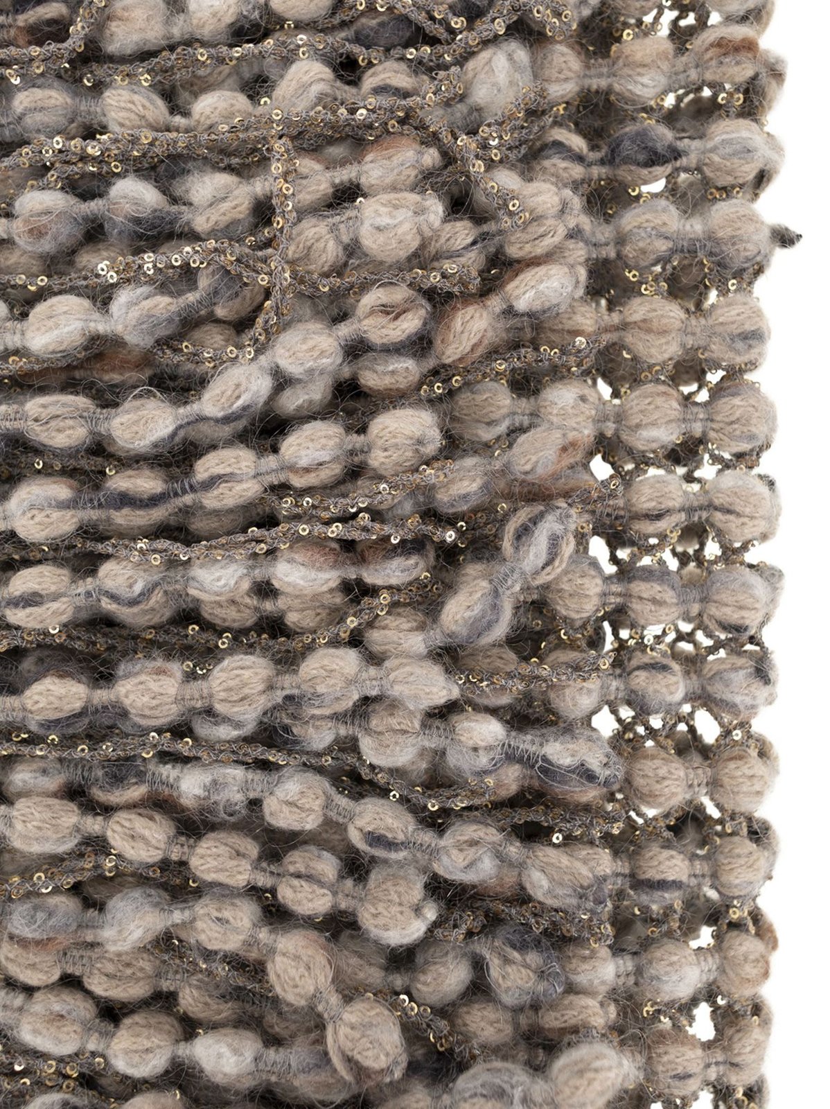 Brunello Cucinelli Balloon Net Embroidered Knitted Scarf Brunello Cucinelli Balloon Net Embroidered Knitted Scarf