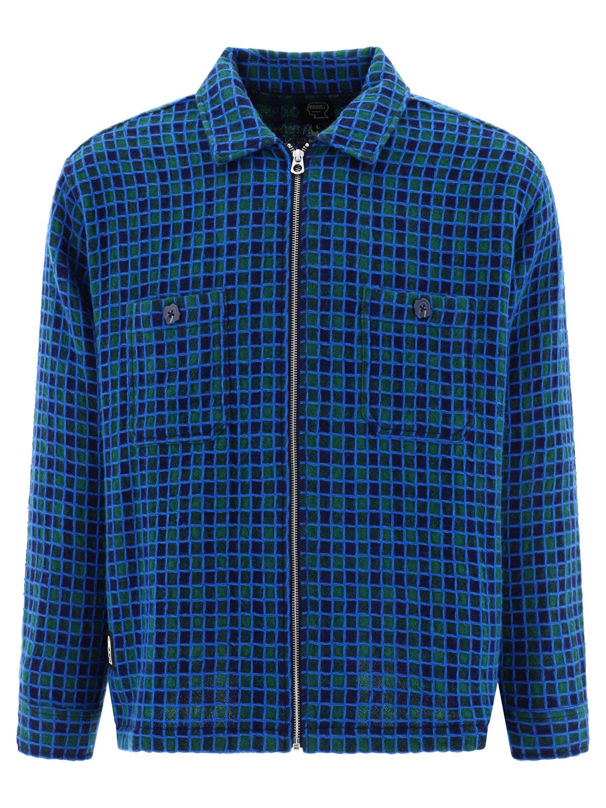 Brain Dead Brain Dead Check Mate Flannel Zip-Up Shirt