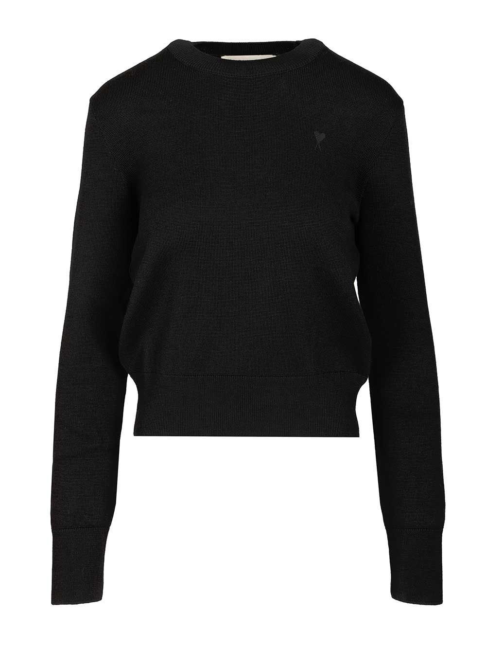 AMI Paris Logo Embroidered Crewneck Jumper
