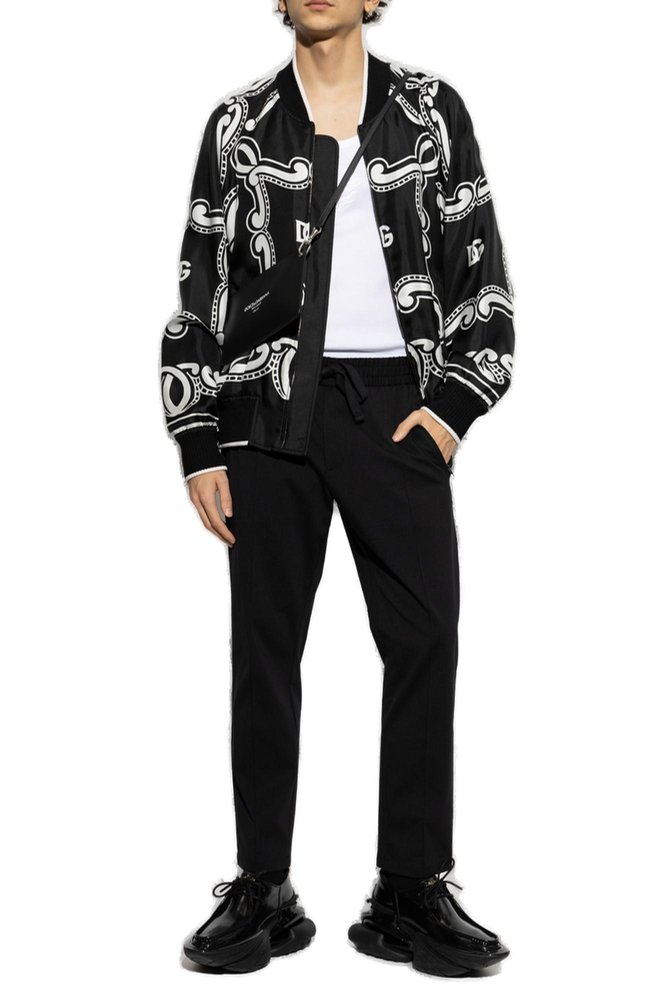 唯一無二の個性漂う【Dolce & Gabbana】ウィンドブレーカー Dolce & Gabbana ジップ ウインドブレーカー | ブラック