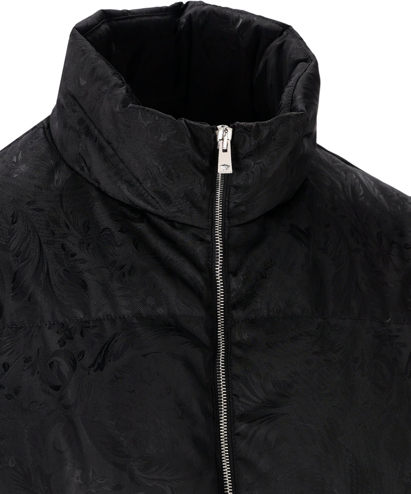 シャロウページ Versace Baroque-Printed Zipped Puffer Jacket – On Sale Now with Up