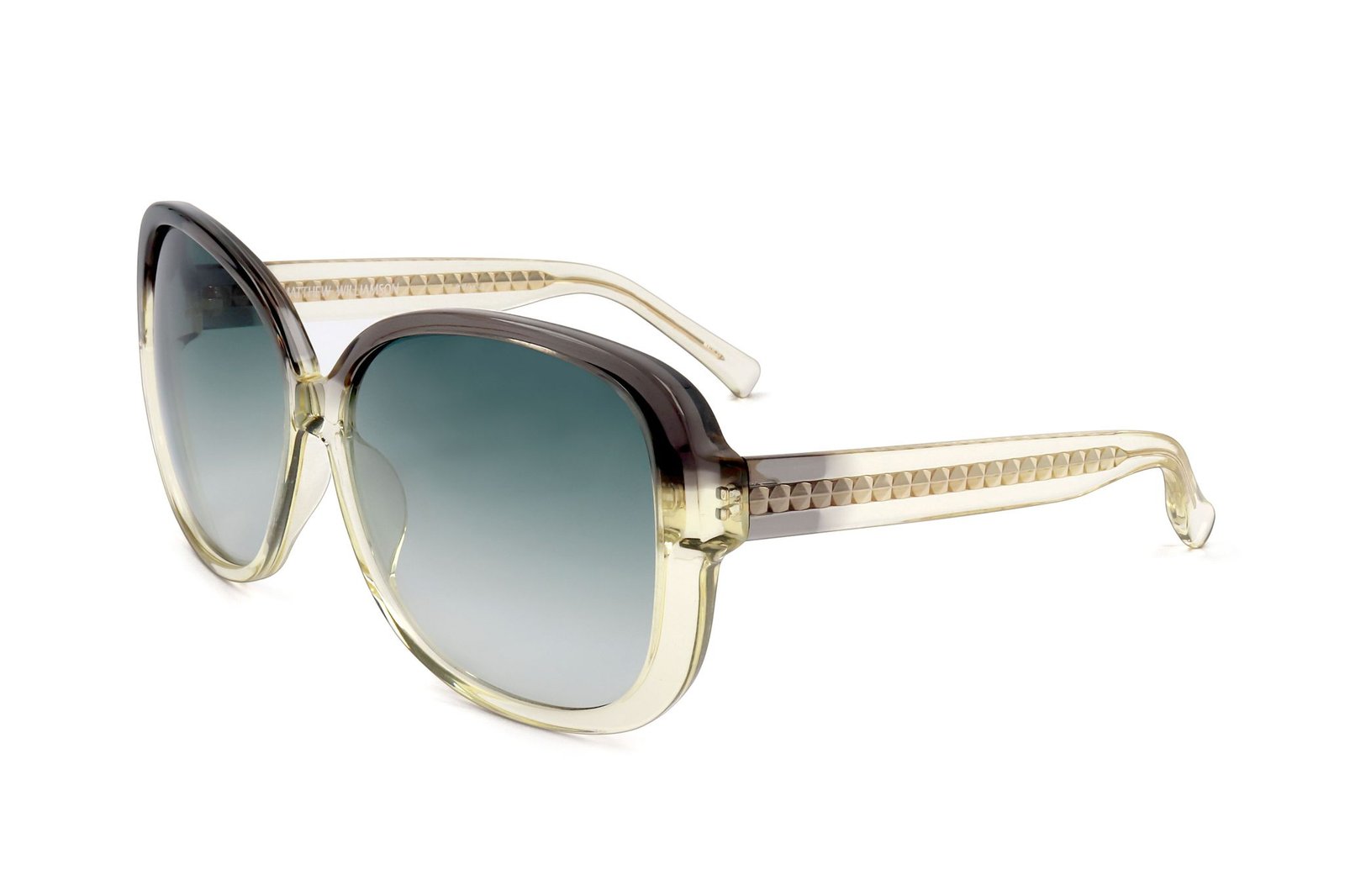 Linda Farrow Collaborations Matthew Williamson Oversized Beige Sunglasses Aviator sunglasses Matthew Williamson Beige in Plastic  main image 4