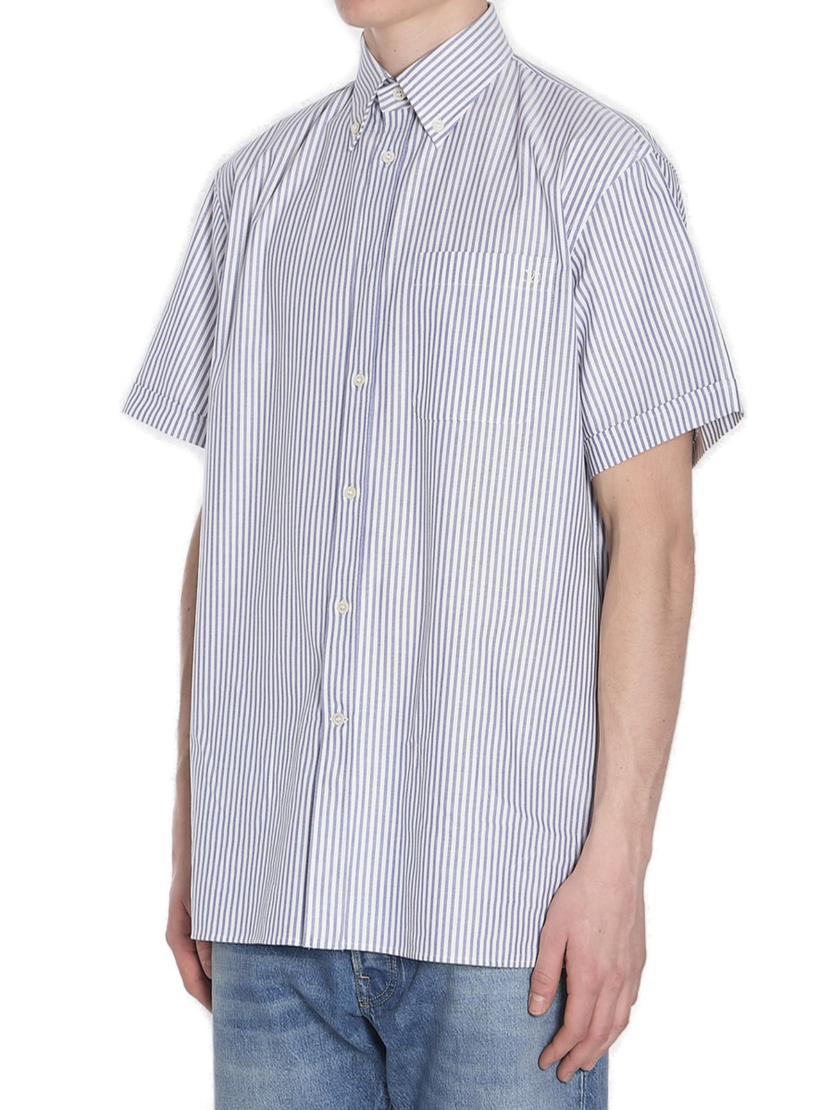 Valentino Striped Button-Up Shirt