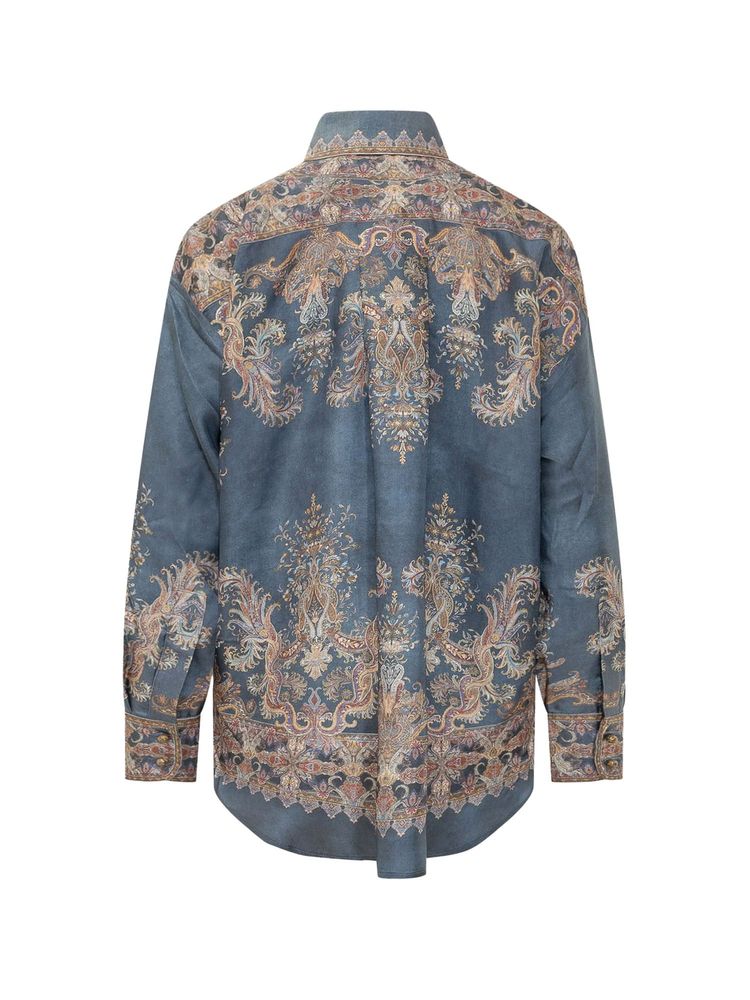 ZIMMERMANN 페이즐리 타이넥 탑