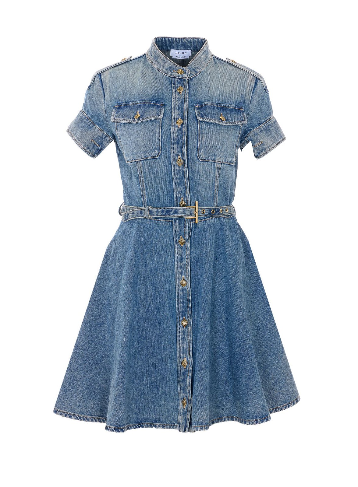 알렉산더맥퀸 데님 미니 드레스 857116QMAD1 4383