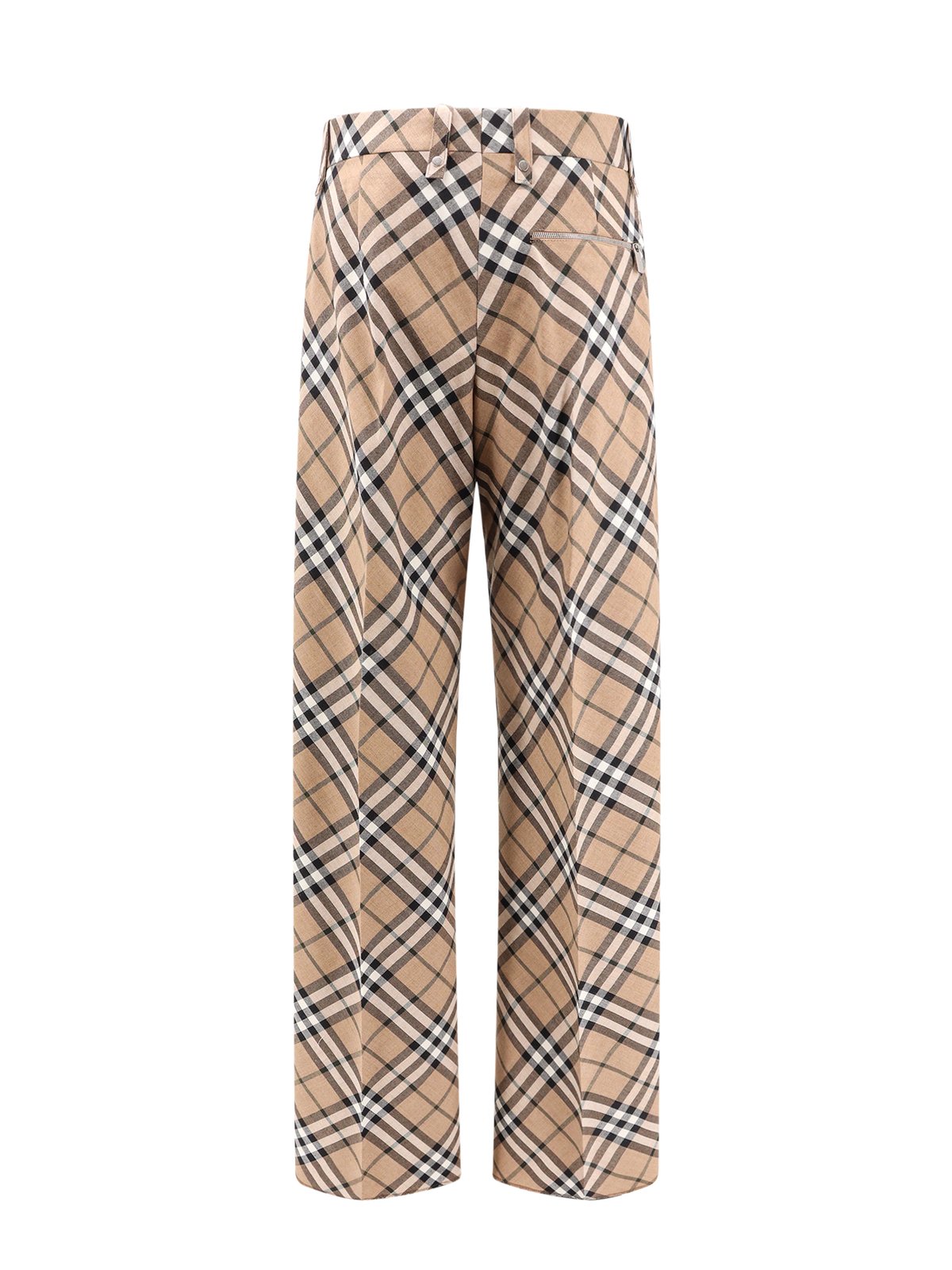 Burberry Checked Tailored Straight-Leg Trousers