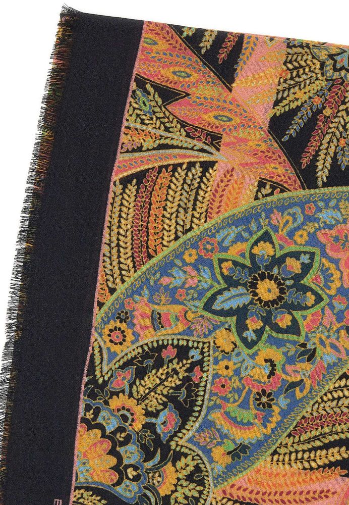 ETRO 페이즐리 프린트 사각 스카프