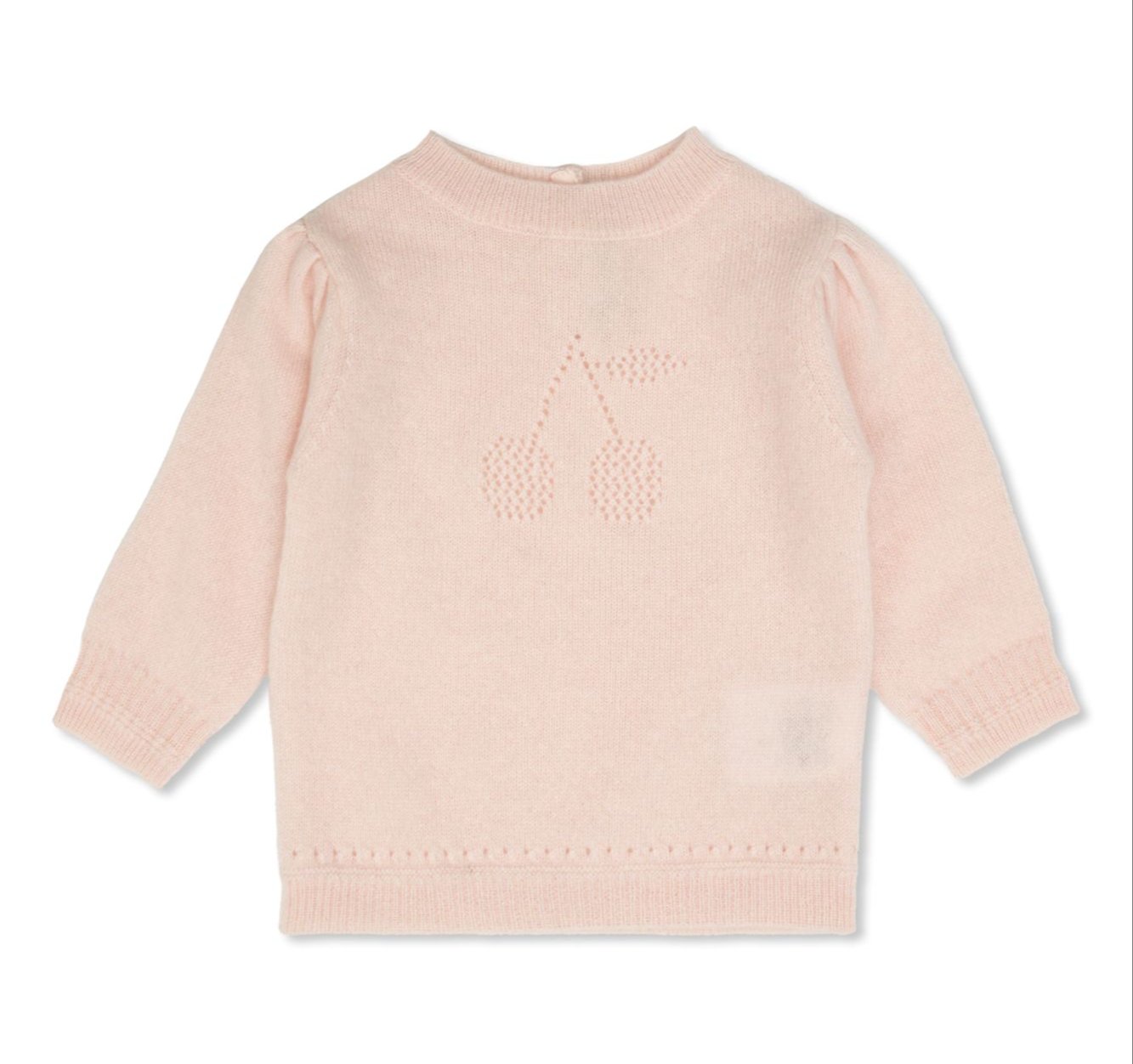 Bonpoint Emiliane Openwork Puff-Sleeved Jumper