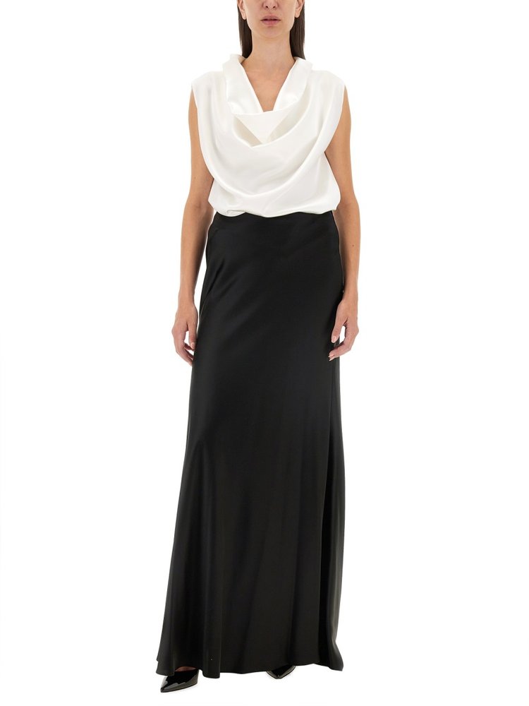 Kiton Long Satin Skirt – Cettire