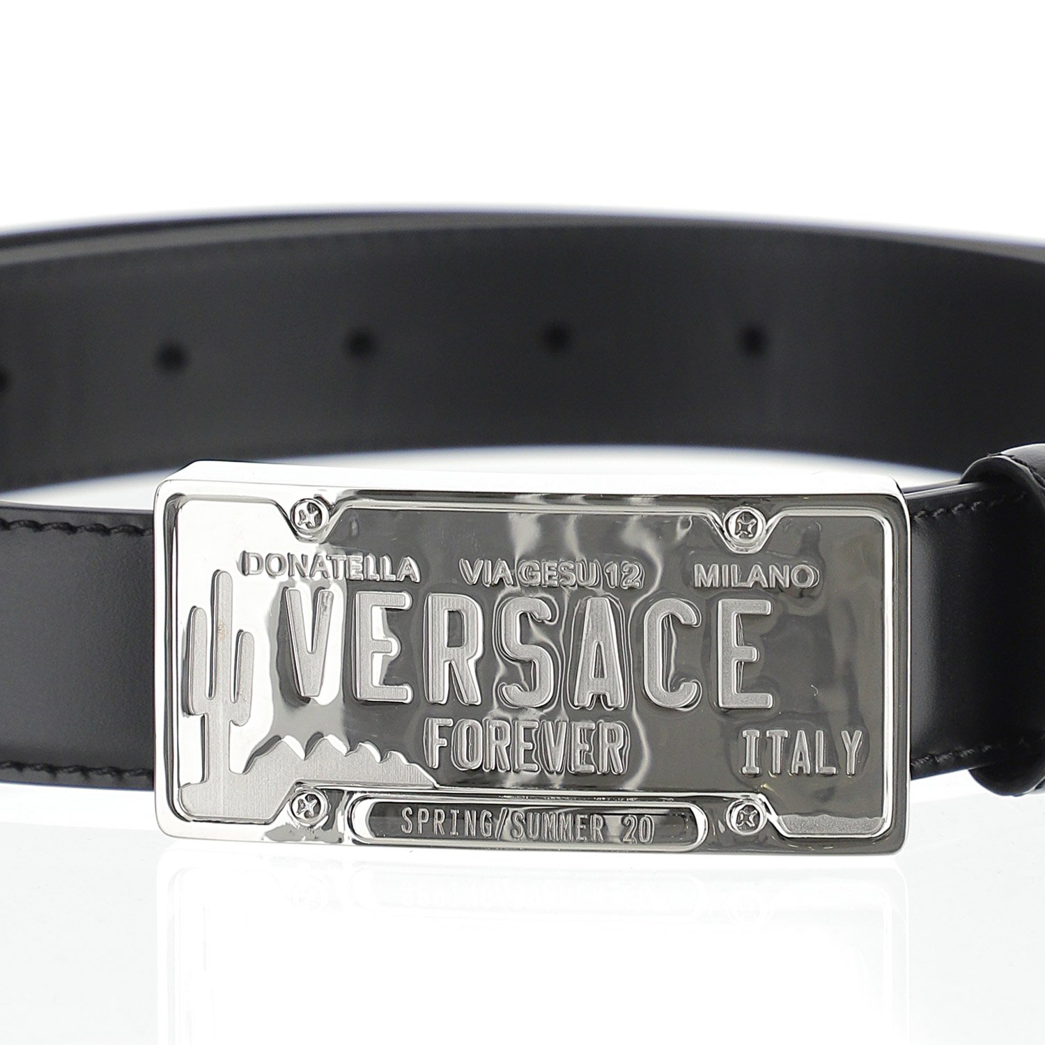 versace license plate belt