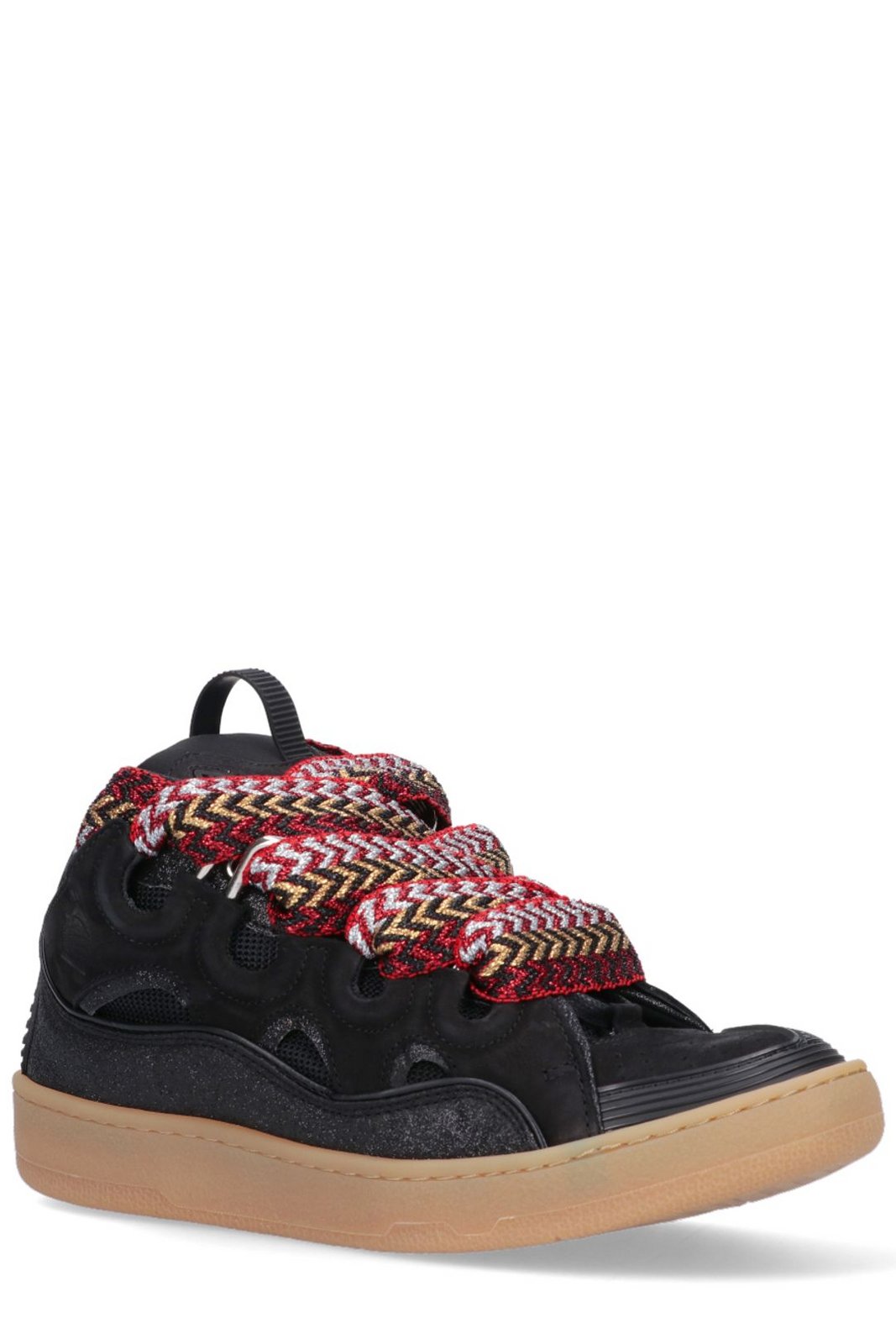 Lanvin Curb Round Toe Lace-Up Sneakers