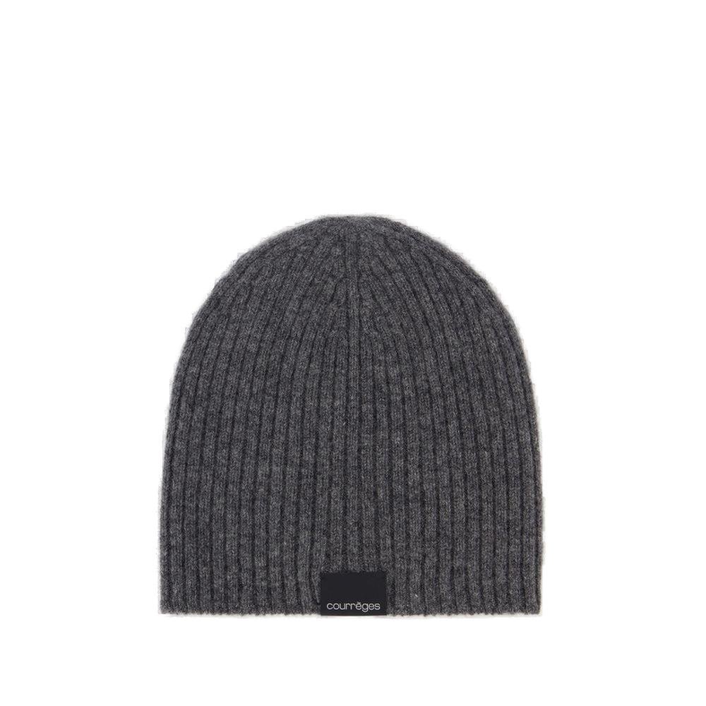 Courreges｜BEANIES (324MCP012FI0062 9001) courrèges RIBBED WOOL HAT | REVERSIBLE